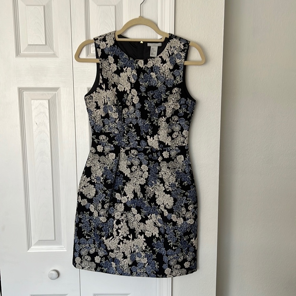 H&M floral jacquard work dress